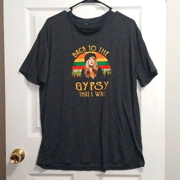Stevie Nicks Tops - Stevie Nicks 'Back to the Gypsy that I was' gray 2X tee